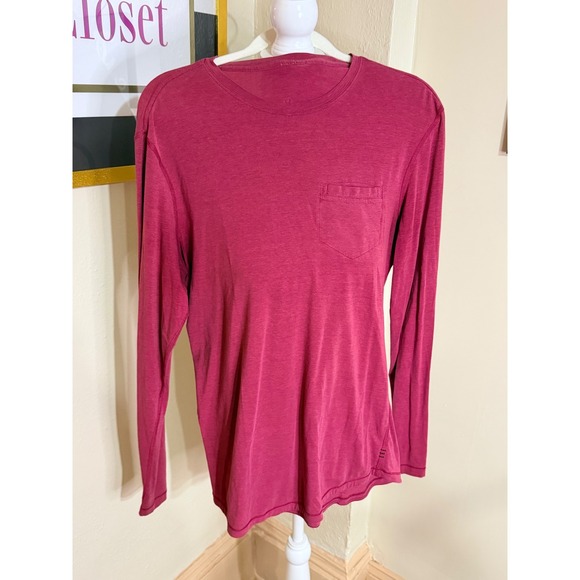 Lululemon Other - Lululemon Mens Long Sleeve Pocket Tee Berry Pink Magenta Athletic Shirt L/S